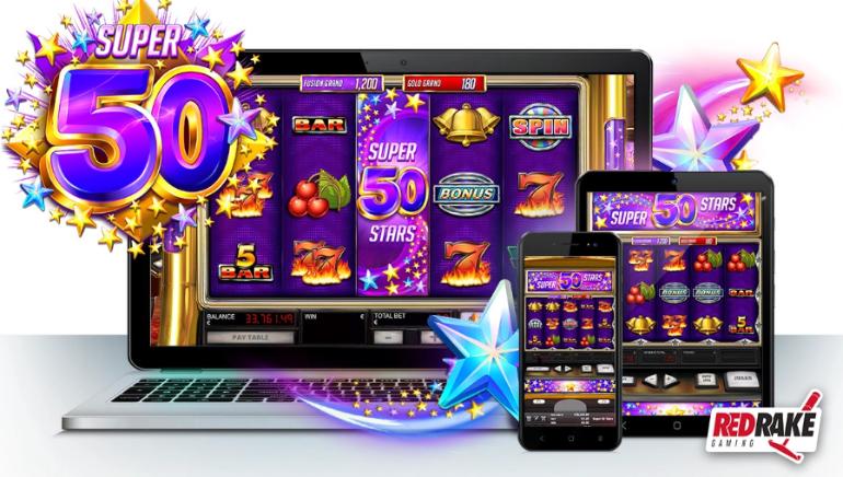 Red Rake Gaming Launches "Super 50 Stars" Slot
